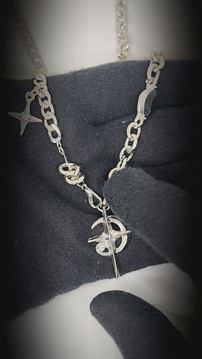 VORTEX STAR - 19mm Titanium Steel Pendant with 21inch Chain for Men & Boys