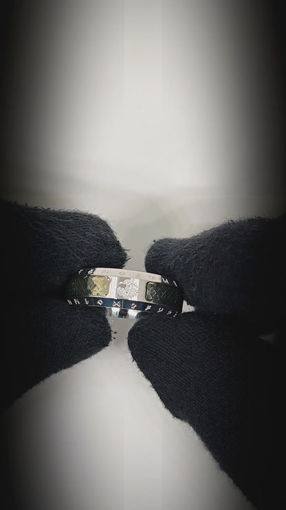 AUREX TREE RUNE - Antique Golden - Pure Stainless Steel Men’s Ring for Men & Boys (Size : 17-22-27)