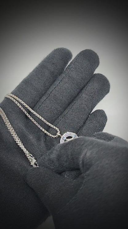 STAR COMPASS - 19mm Titanium Steel Pendant with 20inch Round Box 3mm Chain for Men & Boys