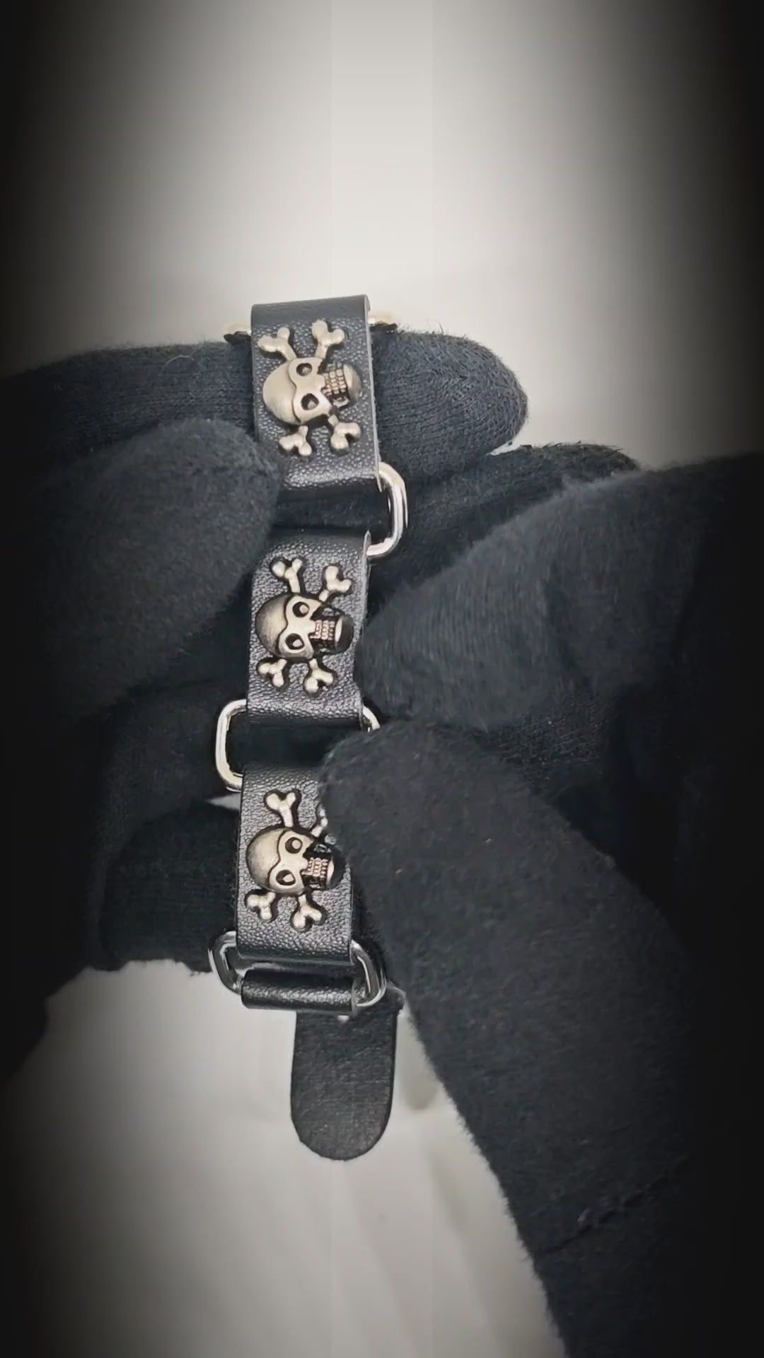 HELLBOUND SKULL - 23mm Genuine Leather Bracelet with Stainless Steel Buckle Clasp for Men & Boys (8 to 9 inch) — Leather Bracelet for Men | THE MEN THING