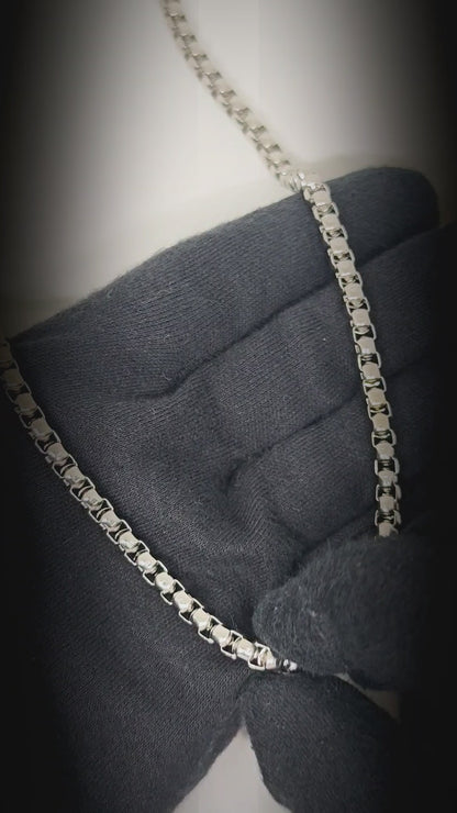 ZORO - 6mm Stainless Steel 24inch Round box Chain for Men, European trending Style for Men & Boy