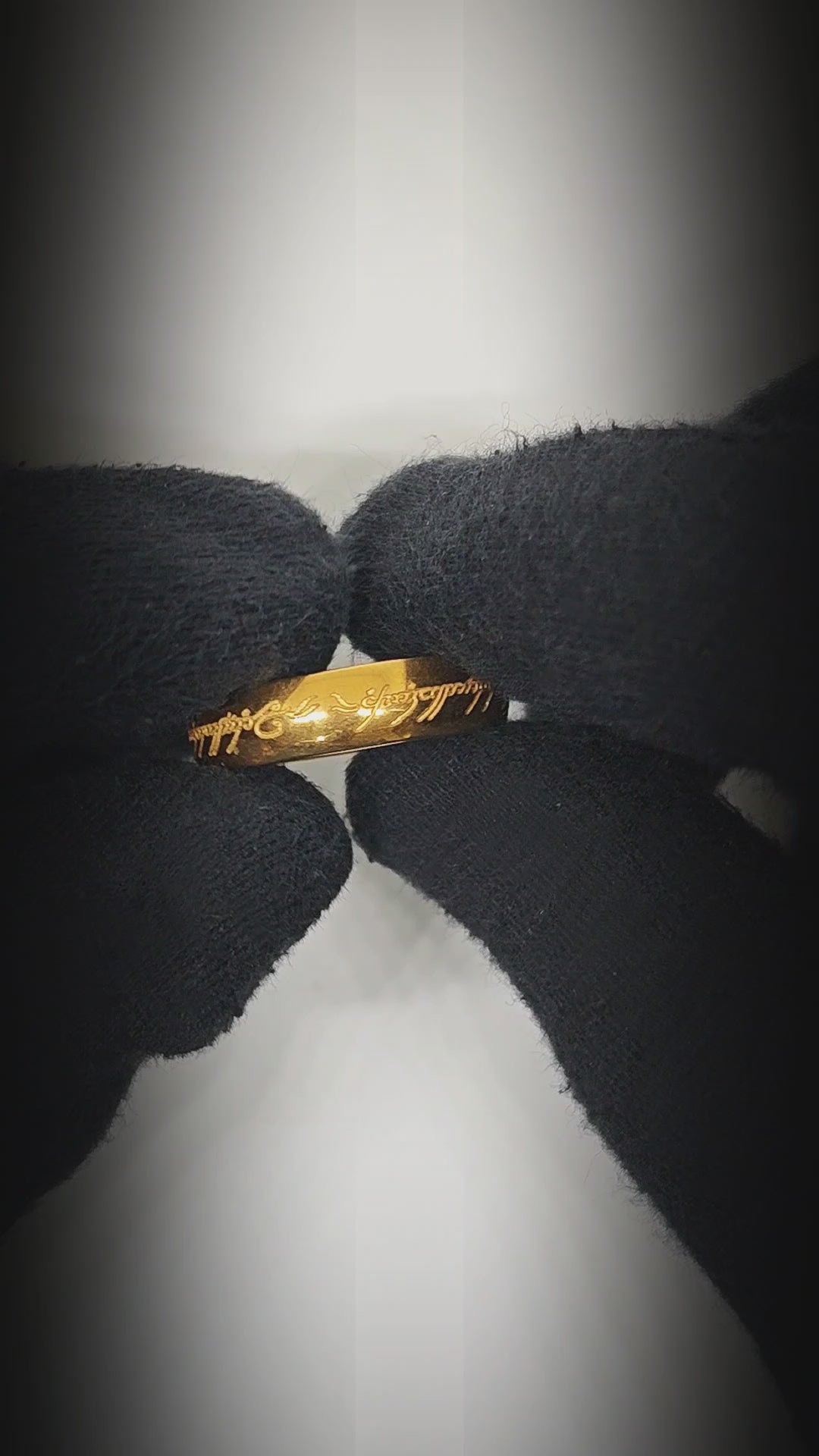 ORION SCRIPT - Golden- Pure Stainless Steel Men’s Ring for Men & Boys (Size : 17-22-26) — Rings for Men | THE MEN THING