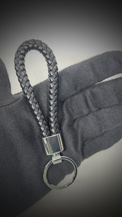 CRIMSON LOOP BRAIDED - BLACK  - Stainless Steel Keychain for Men & Boy