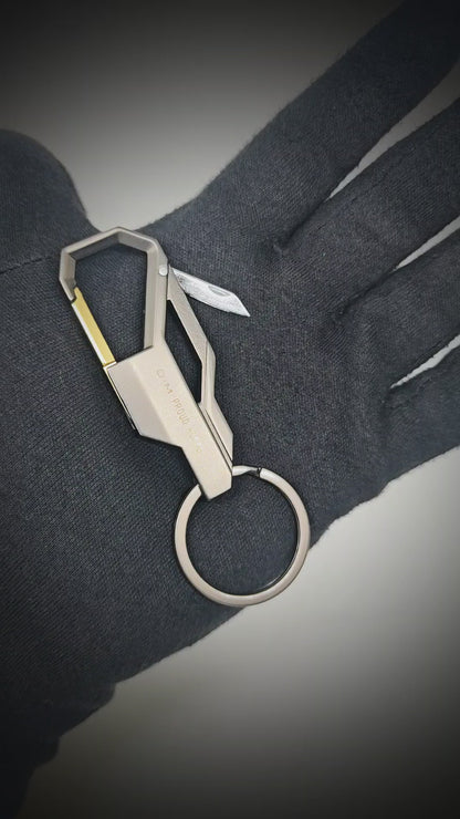 PHANTOM GRIP - GUNMETAL GREY - Stainless Steel Keychain for Men & Boy