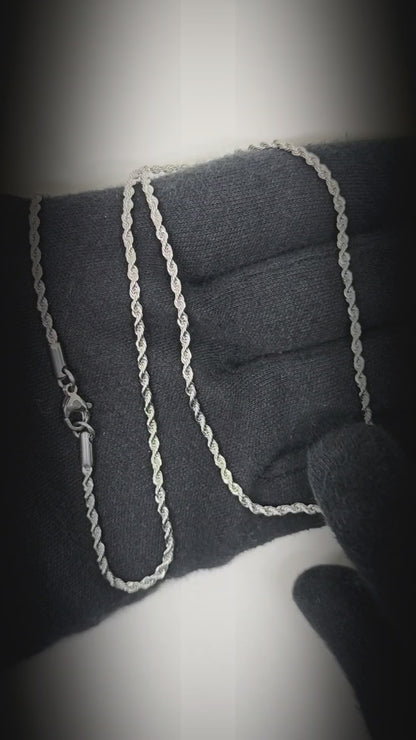 SPIRAL EDGE - 3mm Pure Stainless Steel 23inch Chain for Men & Boys