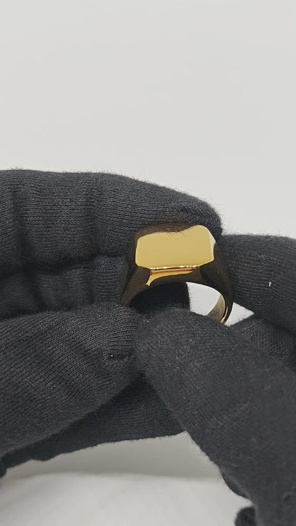 Royal Series - MONARCH GOLD RING - Pure Stainless Steel Men’s Gold-Plated Ring – Statement Luxury Jewelry (Size : 13-15-18-21-22-24-28-29-31-32)