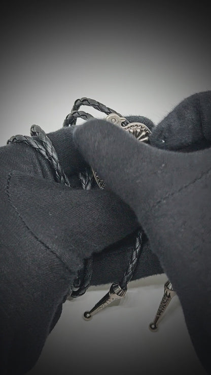 TURQUOISE EAGLE BOLO – 1.8 inch Pure Stainless Steel Pendant with Adjustable Black Leather Rope for Men & Boys