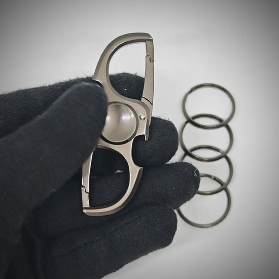 SPINEX DUAL - GUNMETAL GREY - Stainless Steel Keychain for Men & Boy — KeyChains for Men | THE MEN THING