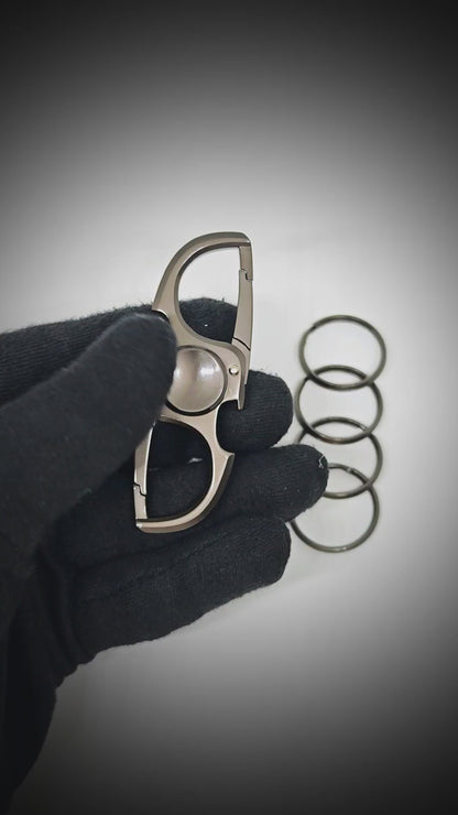 SPINEX DUAL - GUNMETAL GREY - Stainless Steel Keychain for Men & Boy — KeyChains for Men | THE MEN THING