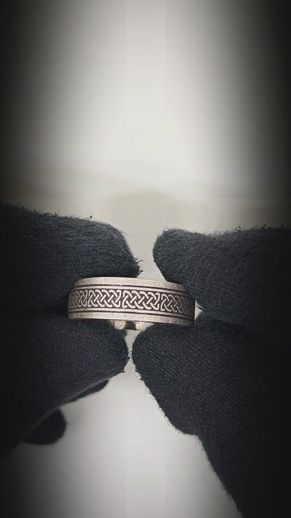AUREX RUNE - Oxidized Steel Pure Stainless Steel Men’s Steel - Plated Ring (Size : 17-22-26) — Rings for Men | THE MEN THING