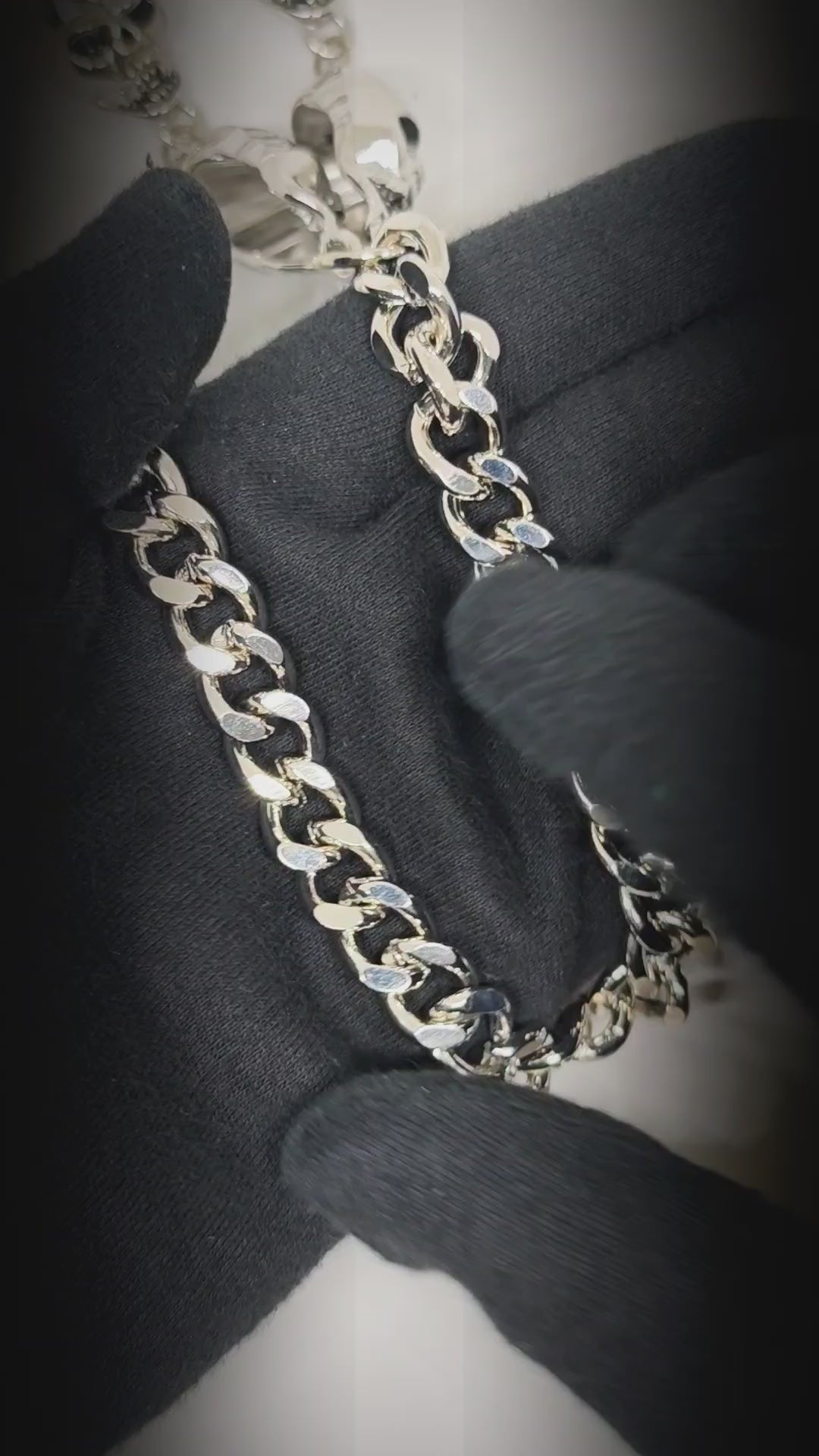 SKULL RAGE - Brown 13mm Titanium Steel Skull Heavy Biker Chain for Jeans with Lobster Clasps for Men & Boys - 29 inch — Biker Fashion for Men | THE MEN THING