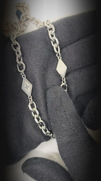 ZORVEX - 10mm Titanium Steel Pendant with 21 to 23inch Adjustable Chain for Men & Boys