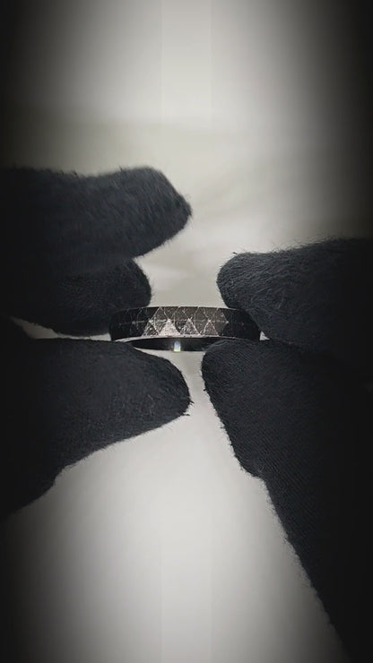 RUNEFORGE RAW - Oxidized Black - Pure Stainless Steel Men’s Ring for Men & Boys (Size : 18-22-27)