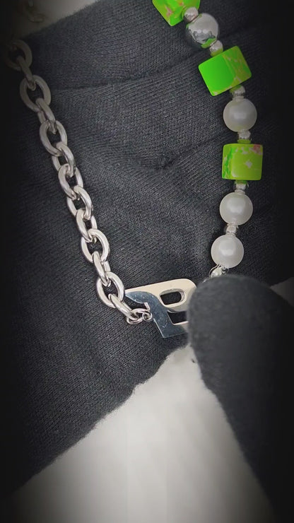 ORVYN STACK - 10mm Titanium Steel Pendant with 19 to 21inch Adjustable 8mm Chain for Men & Boys