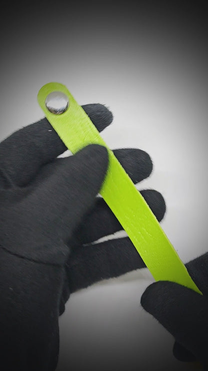 BLAZEFIT GREEN STRAP - 18mm Genuine Leather Bracelet with Stainless Steel Stud button Closure for Men & Boys (6.6-7.1-7.6 inch)