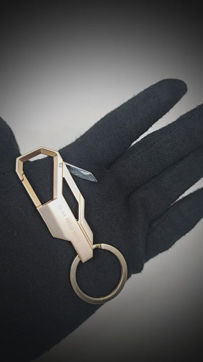 PHANTOM GRIP - GOLDEN - Stainless Steel Keychain for Men & Boy