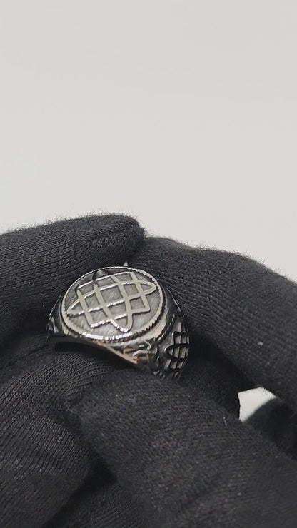 Royal Series - TRISKELION BOND RING - Pure Stainless Steel Men’s Steel-Plated Ring – Statement Luxury Jewelry (Size :19-20-21-22-25-26-27-29)