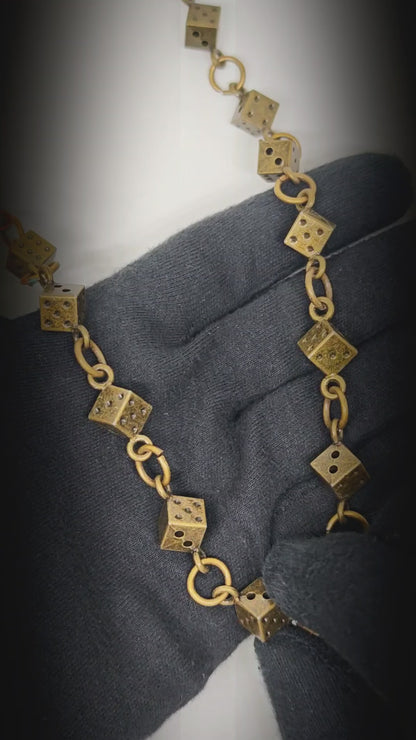 FEATHER DICE - Antique Bronze 10mm Titanium Steel Heavy Biker Chain for Jeans with Lobster Clasps for Men & Boys - 21 inch
