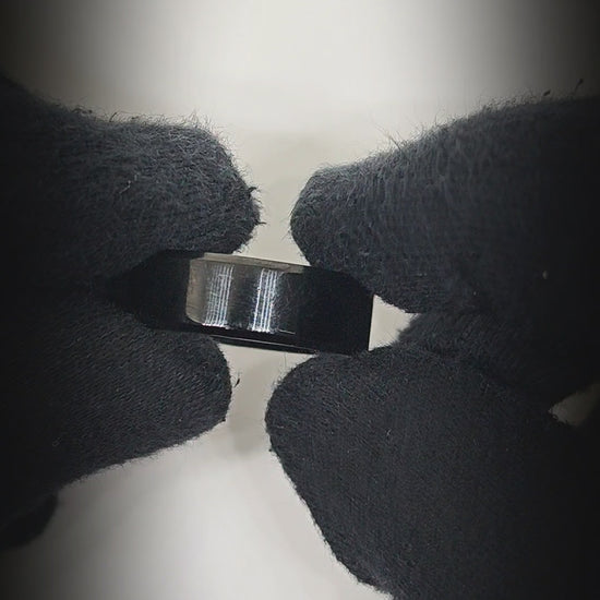 AZURE CORE - BLACK - Pure Stainless Steel Men’s Black - Plated Ring (Size : 17-22-23-27-29) — Rings for Men | THE MEN THING