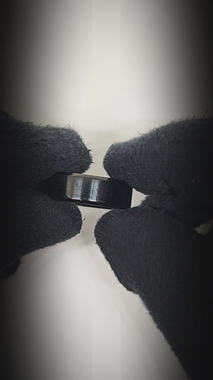 AZURE CORE - BLACK - Pure Stainless Steel Men’s Black - Plated Ring (Size : 17-22-23-27-29) — Rings for Men | THE MEN THING