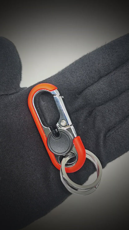 BLAZE CLIP ORANGE - Stainless Steel Keychain for Men & Boy