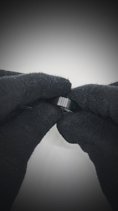 MIDNIGHT ECLIPSE BLACK RING - Pure Stainless Steel Men’s Black Plated Ring (Size : 17-22-27)