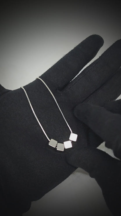 NEO CUBE - 8mm Titanium Steel Pendant with 22inch Chain for Men & Boys