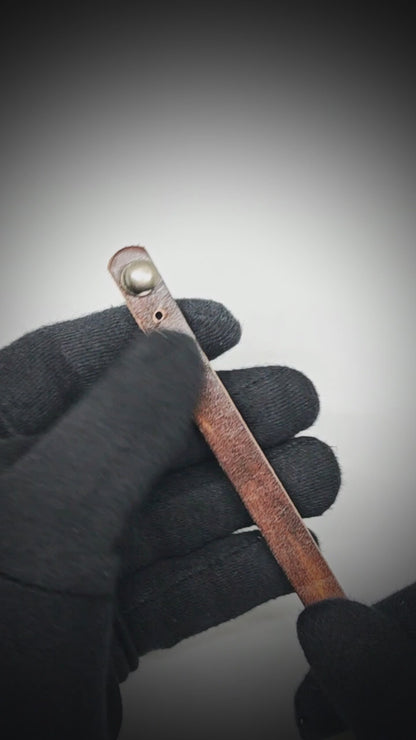 SILENT ROGUE STRAP - Dark Brown 12mm Genuine Leather Bracelet with Stainless Steel  Stud button Closure for Men & Boys (8 inch)