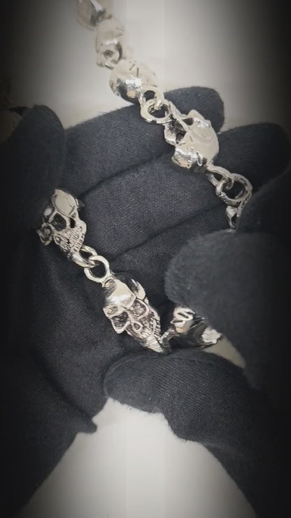 CLASSIC SKULL - Antique Steel 15mm Titanium Steel Heavy Biker Chain for Jeans with Lobster Clasps for Men & Boys - 23 inch
