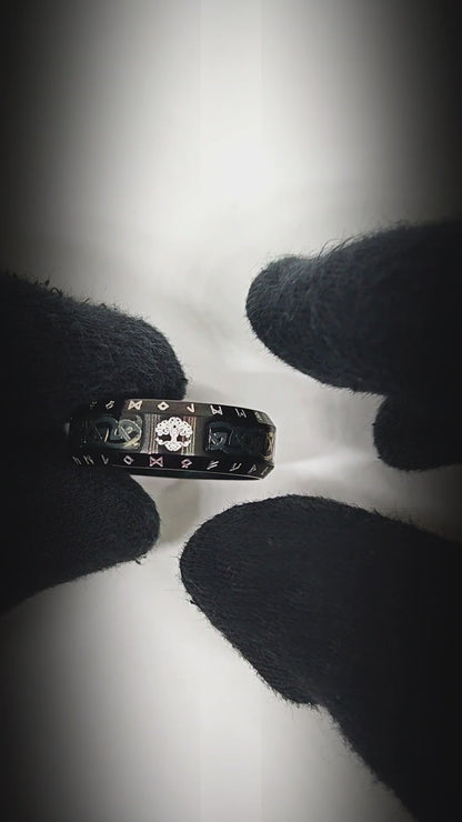 VALKNUT RUNE - Black- Pure Stainless Steel Men’s Black - Plated Ring (Size : 17-22-26) — Rings for Men | THE MEN THING
