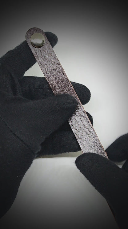 BLAZEFIT BROWN STRAP - 18mm Genuine Leather Bracelet with Stainless Steel Stud button Closure for Men & Boys (6.6-7.1-7.6 inch)