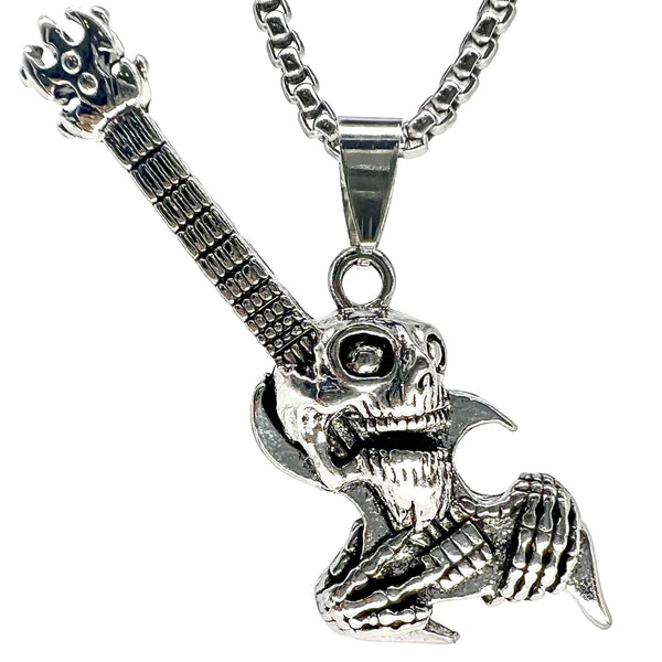 ROCKER - Alloy Pendant with Pure Stainless Steel 24inch Chain for Men, European trending Style - Round Box Chain for Men & Boy