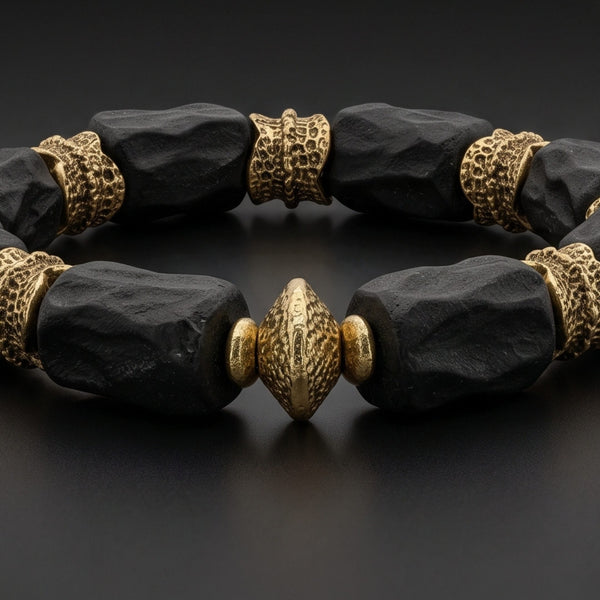 ANCIENT ONYX - 8mm Beads Bracelet - Adjustable Bracelet