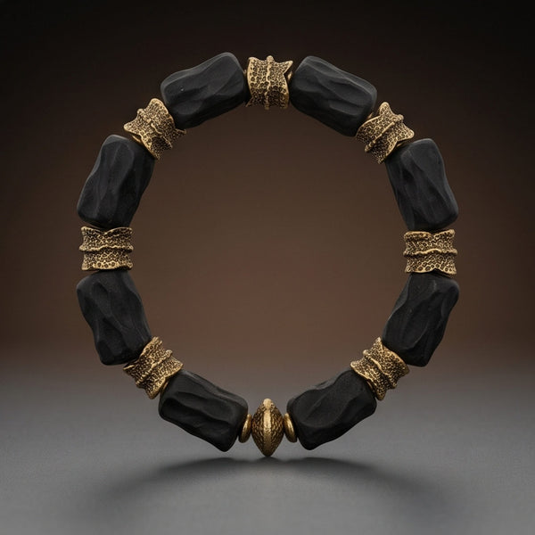 ANCIENT ONYX - 8mm Beads Bracelet - Adjustable Bracelet