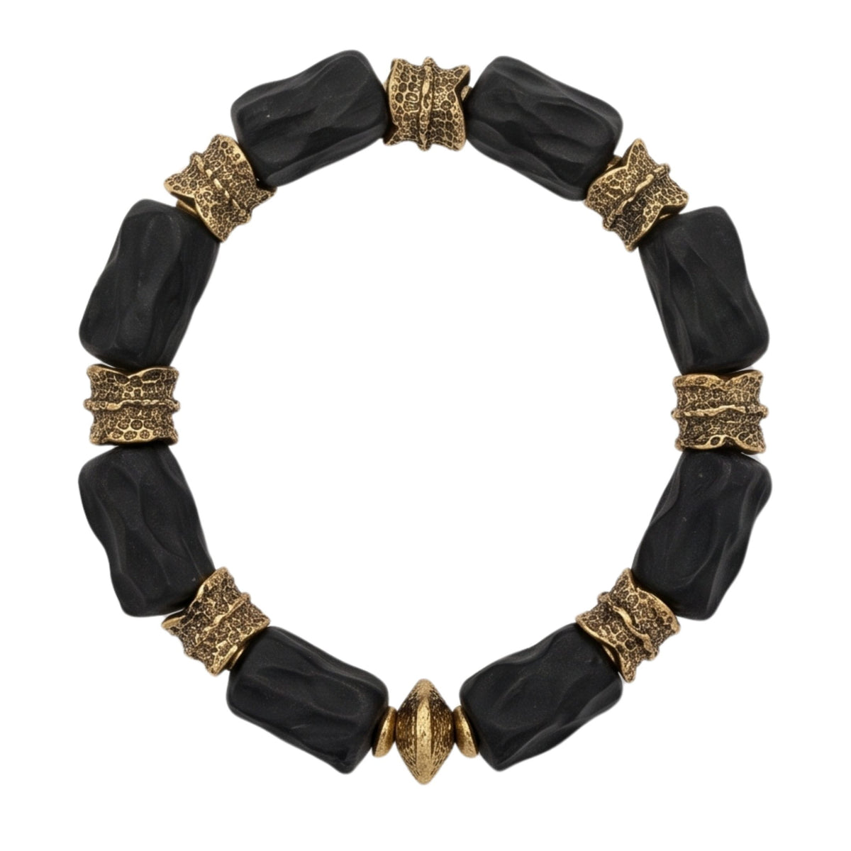 THE MEN THING Bead Bracelet ANCIENT ONYX - 8mm Beads Bracelet - Adjustable Bracelet