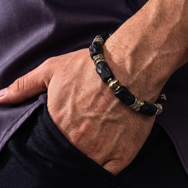 ANCIENT ONYX - 8mm Beads Bracelet - Adjustable Bracelet