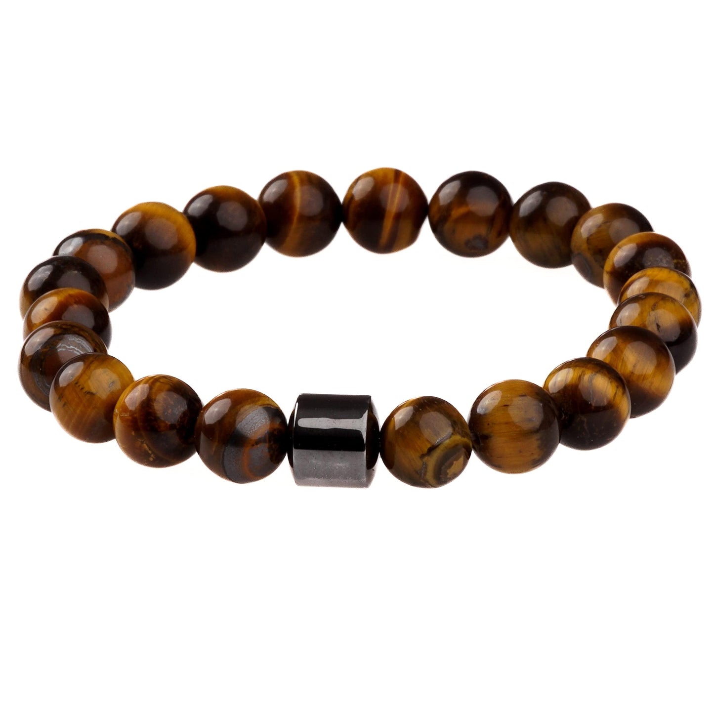 THE MEN THING Bead Bracelet AZURITE ATMOSPHERE - Beads Bracelet with Natural Stone - 7 inch Stretch Bracelet