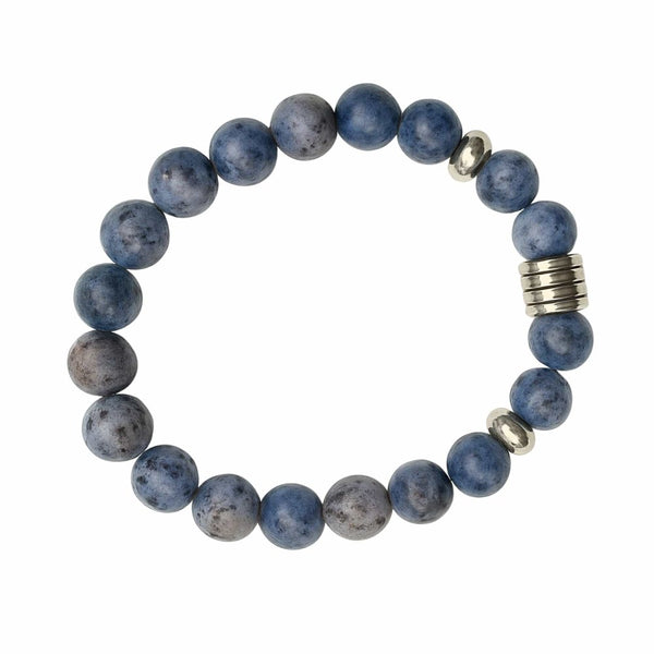 CAELORA - 10mm Beads Bracelet with Natural Stone - Adjustable Bracelet