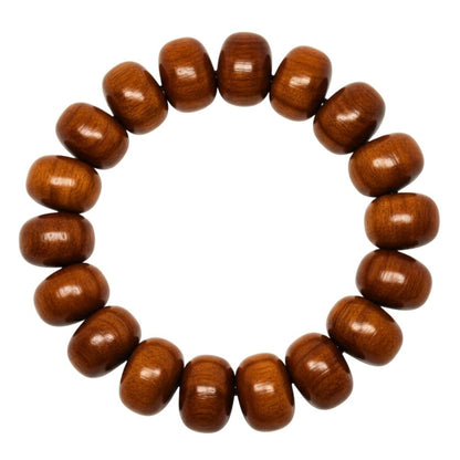 THE MEN THING Bead Bracelet EVOOAK - 19mm Wooden Beads Bracelet with Natural Stone - Adjustable Bracelet