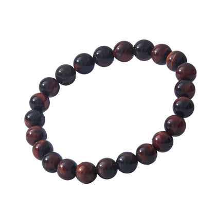 THE MEN THING Bead Bracelet SENDAN - 12mm Beads Bracelet with Natural Stone - 7 inch Stretch Bracelet
