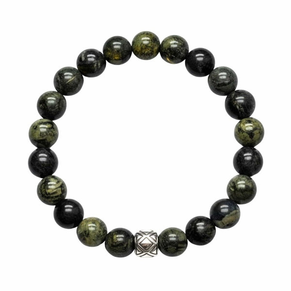 SERPENTINE ASCEND - 12mm Beads Bracelet with Natural Stone - Adjustable Bracelet