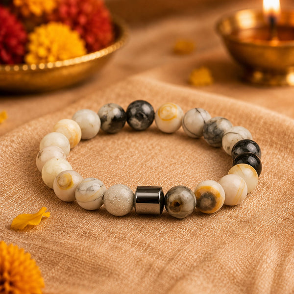 The Perfect Rakhi Gift For Every Brother – AZURITE GALAXY - Premium Beads Bracelets With Timeless Style (7inch)