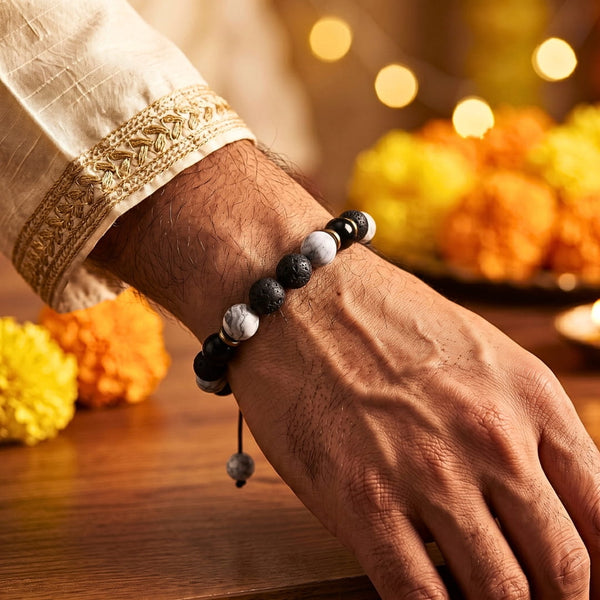 The Perfect Rakhi Gift For Every Brother – MAGIC NIGHT - Premium Beads Bracelets With Timeless Style (Adjustable)