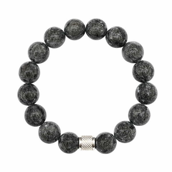 VEYNOR - 12mm Beads Bracelet with Natural Stone - Adjustable Bracelet