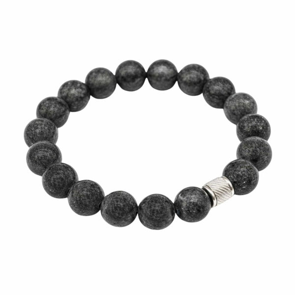 VEYNOR - 12mm Beads Bracelet with Natural Stone - Adjustable Bracelet