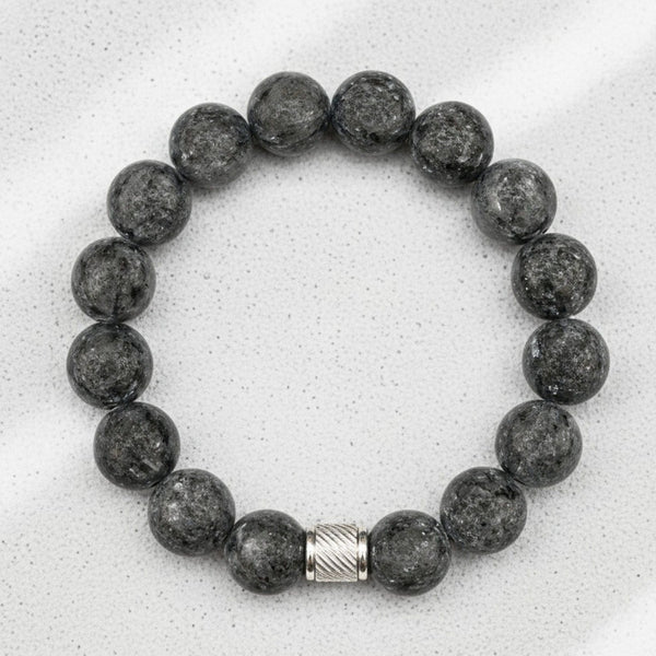 VEYNOR - 12mm Beads Bracelet with Natural Stone - Adjustable Bracelet