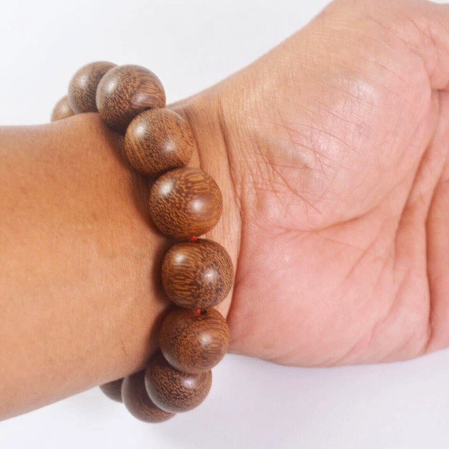 THE MEN THING Bead Bracelet WOODREALM - 12mm Beads Bracelet with Natural Stone - Adjustable Bracelet