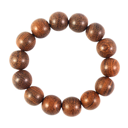 THE MEN THING Bead Bracelet WOODREALM - 12mm Beads Bracelet with Natural Stone - Adjustable Bracelet