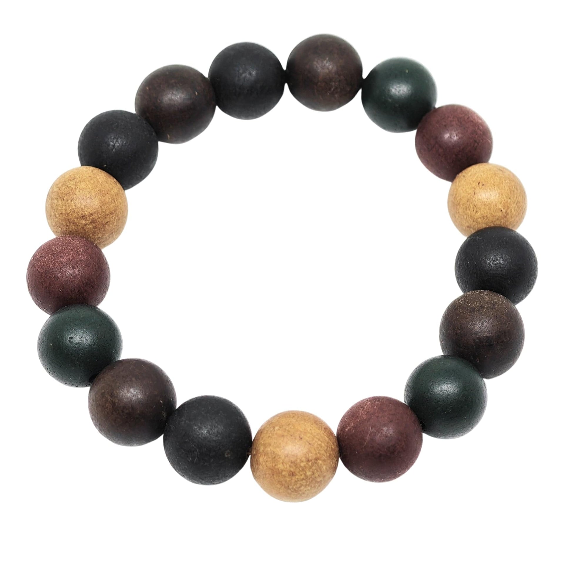 THE MEN THING Bead Bracelets TRIBAL ESSENCE - 14mm Beads Bracelet with Natural Stone - Adjustable Bracelet
