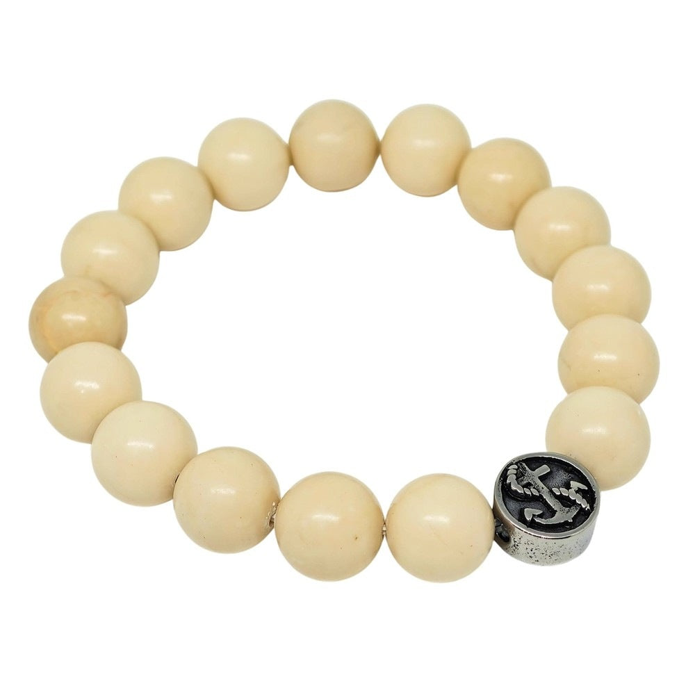 THE MEN THING Bead Bracelets ZEN HOURS - 12mm Beads Bracelet with Natural Stone - Adjustable Bracelet
